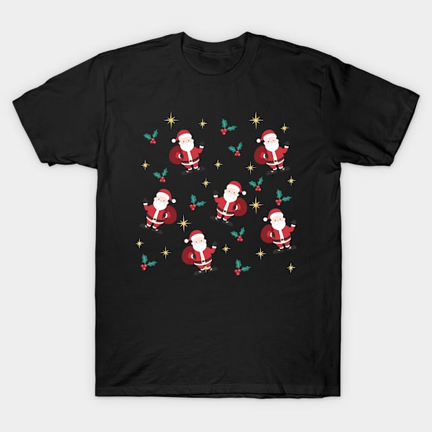 Santa Claus Character Pattern T-Shirt by By Leunu